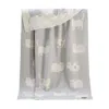 J.j.textile Light Grey Cat Pure Cotton Throw
