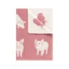 J.j.textile Pink / Purple / White Piglet Small Wool Blanket
