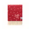 J.j.textile Red / White Red Hearts Wool Throw