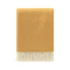 J.j.textile Yellow / Orange / White Honeycomb Yellow Wool Throw