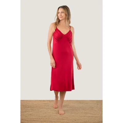 Jjwinks Lover Nightgown With Luxuriously Soft Built-in Shelf In Red
