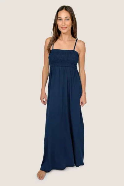 Jjwinks Montecito Maxi Bra-free Dress With Smocked Bodice In Blue