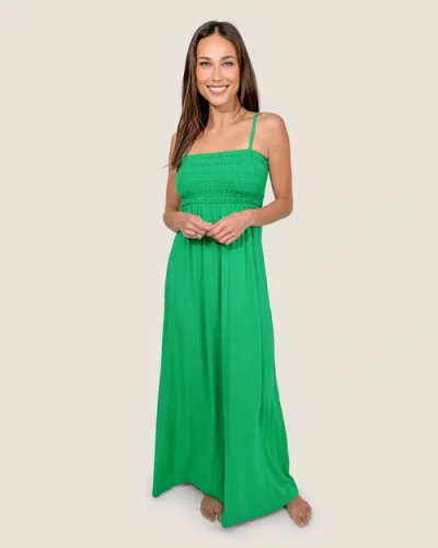 Jjwinks Montecito Maxi Bra-free Dress With Smocked Bodice In Gray