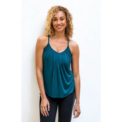 Jjwinks Slumber Party Built-in Shelf Adjustable Lounge & Sleep Pajama Tank Top In Deep Teal