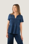 Jjwinks Tiered Built-in Shelf Tee In Blue