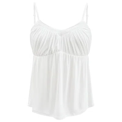 Jjwinks Women's Baby Doll Top - White Rib
