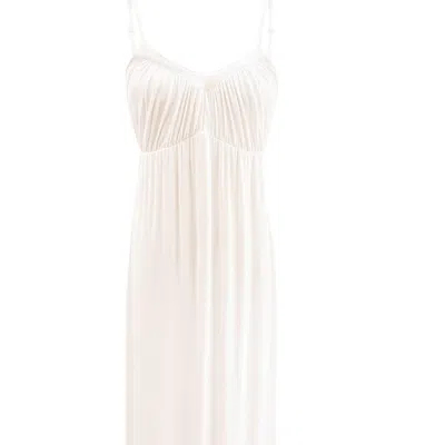 Jjwinks Women's Babydoll Nightgown - White Rib In Neutral