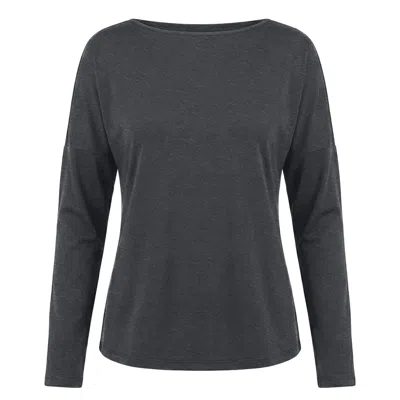 Jjwinks Women's Grey Essential Pullover– Lightweight Layer - Charcoal In Blue