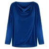 Jjwinks Women's Velour Sweater Weather Top, Black In Blue