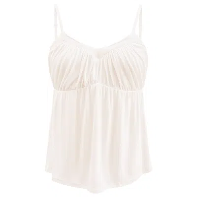 Jjwinks Women's Yellow Baby Doll Top - Champagne Rib In Neutral