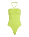Jjxx By Jack & Jones Woman Bodysuit Lime Green Size L Cotton, Modal, Elastane