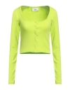 Jjxx By Jack & Jones Woman Top Lime Green Size L Cotton, Elastane