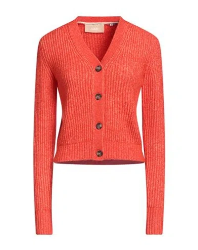 Jjxx By Jack & Jones Woman Cardigan Orange Size Xs Recycled Polyester, Acrylic, Wool, Elastane In Red