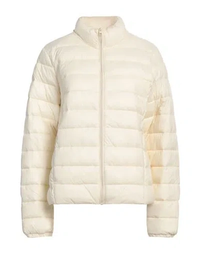 Jjxx By Jack & Jones Woman Puffer Ivory Size L Nylon In White