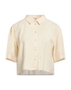 Jjxx By Jack & Jones Woman Shirt Beige Size S Cotton, Linen