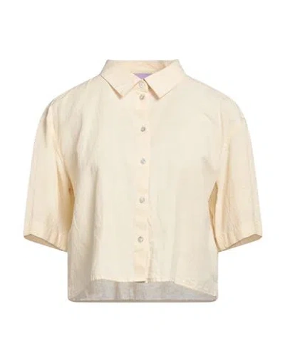 Jjxx By Jack & Jones Woman Shirt Beige Size L Cotton, Linen