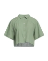 Jjxx By Jack & Jones Woman Shirt Military Green Size L Cotton, Linen