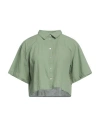 Jjxx By Jack & Jones Woman Shirt Military Green Size L Cotton, Linen In Green