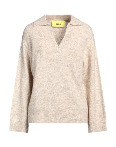Jjxx By Jack & Jones Woman Sweater Beige Size L Polyester, Recycled Polyester, Acrylic, Wool, Elasta