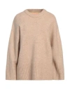 Jjxx By Jack & Jones Woman Sweater Beige Size L Recycled Polyester, Acrylic, Wool, Elastane In Beige