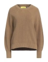 Jjxx By Jack & Jones Woman Sweater Camel Size L Cotton In Beige