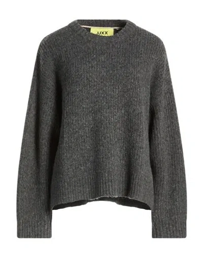 Jjxx By Jack & Jones Woman Sweater Charcoal Size L Recycled Polyester, Acrylic, Wool, Elastane In Gray