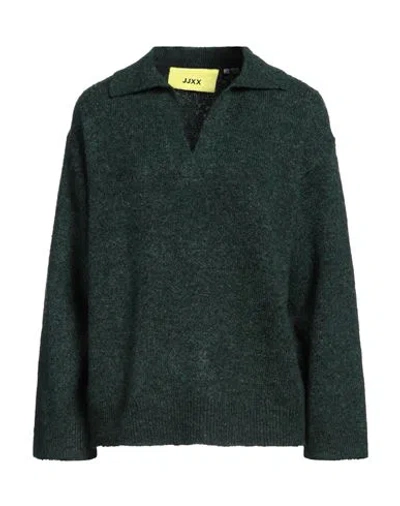 Jjxx By Jack & Jones Woman Sweater Dark Green Size M Polyester, Recycled Polyester, Acrylic, Wool, E
