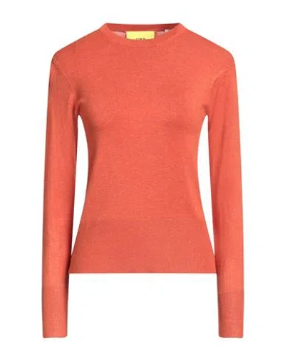Jjxx By Jack & Jones Woman Sweater Orange Size M Viscose, Nylon, Elastane