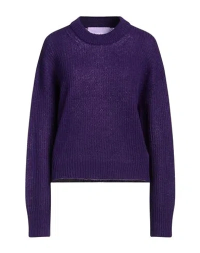 Jjxx By Jack & Jones Woman Sweater Purple Size L Acrylic, Nylon, Wool, Alpaca Wool