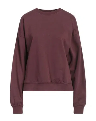 Jjxx By Jack & Jones Woman Sweatshirt Burgundy Size L Cotton, Polyester