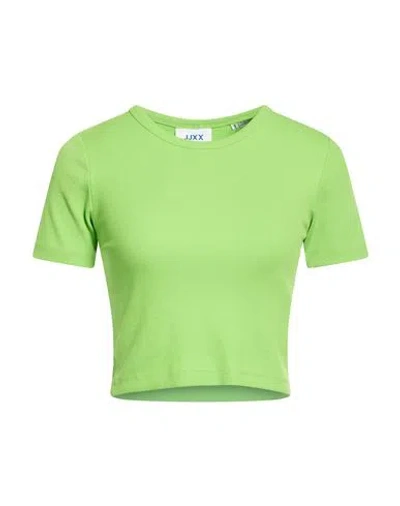 Jjxx By Jack & Jones Woman T-shirt Green Size L Cotton, Elastane