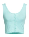 Jjxx By Jack & Jones Woman Top Turquoise Size S Cotton, Elastane In Blue
