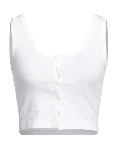 Jjxx By Jack & Jones Woman Top White Size M Cotton, Elastane In White
