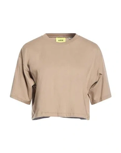 Jjxx By Jack & Jones Woman T-shirt Camel Size Xs Organic Cotton In Brown
