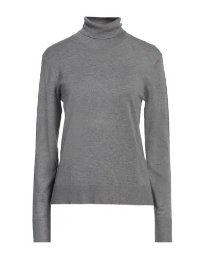 Jjxx By Jack & Jones Woman Turtleneck Grey Size L Viscose, Nylon