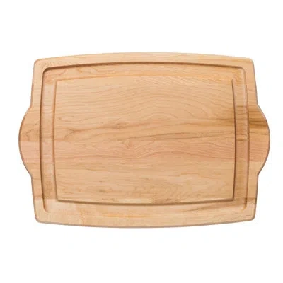 Jk Adams Farmhouse Maple Carving Cutting Board W/ Handles, 20" X 14" X 0.75" In Brown