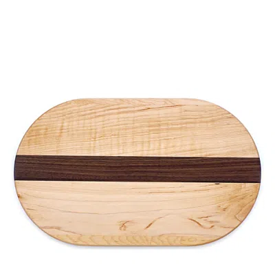 Jk Adams J. K. Adams Maple And Walnut 15 Oval Serving Board In Brown
