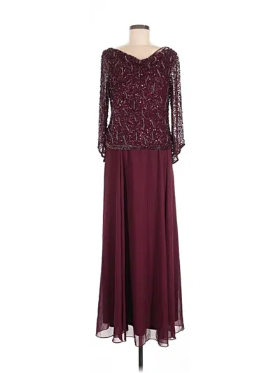 Pre-owned Jkara Cocktail Dress In Burgundy