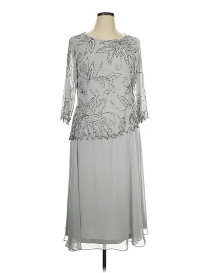 Pre-owned Jkara Cocktail Dress In Gray