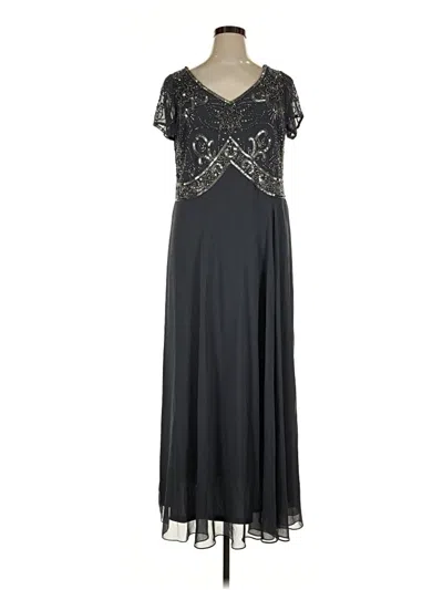 Pre-owned Jkara Cocktail Dress In Gray