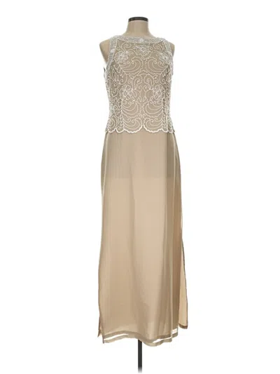 Pre-owned Jkara Cocktail Dress In Tan