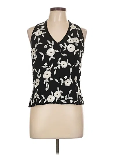 Pre-owned Jkara Sleeveless Blouse In Black