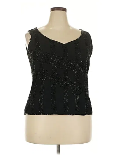 Pre-owned Jkara Sleeveless Blouse In Black