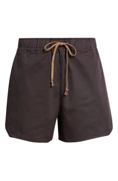 Jkeefer Rollins Stretch Cotton Gabardine Running Shorts In Black