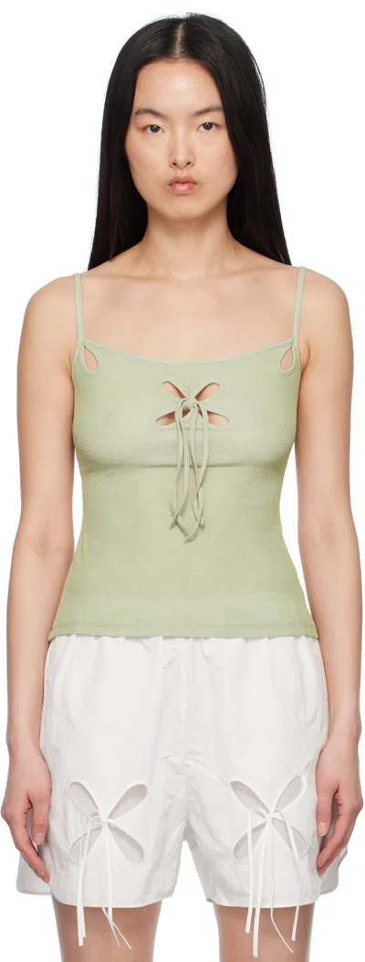J.kim Green Petal Camisole In Swamp Green
