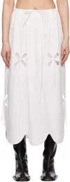 J.kim White Petal Sun Maxi Skirt In White