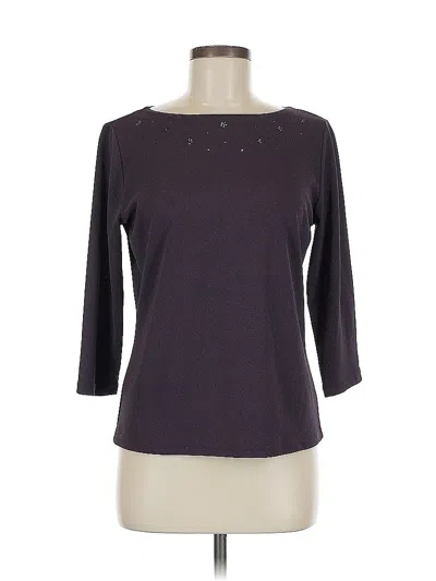 Pre-owned Jkla 3/4 Sleeve Top Gray Boatneck Tops