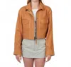 Jkt Nyc Christina Matte Leather Jacket In Tortilla In Brown