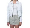 Jkt Nyc Hayden Nailhead Leather Jacket In White In Blue