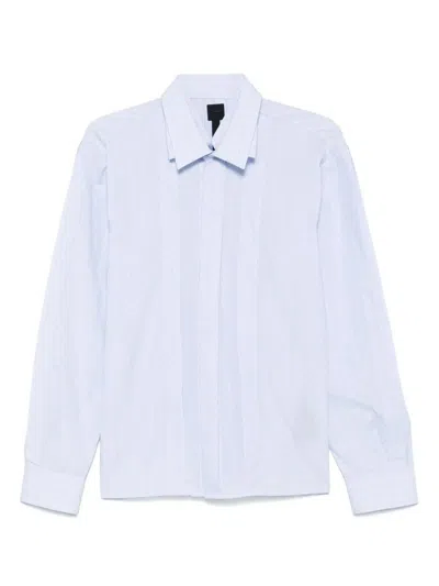 J.l-a.l Palaeo Shirt Shirt In Cyan Cotton In White